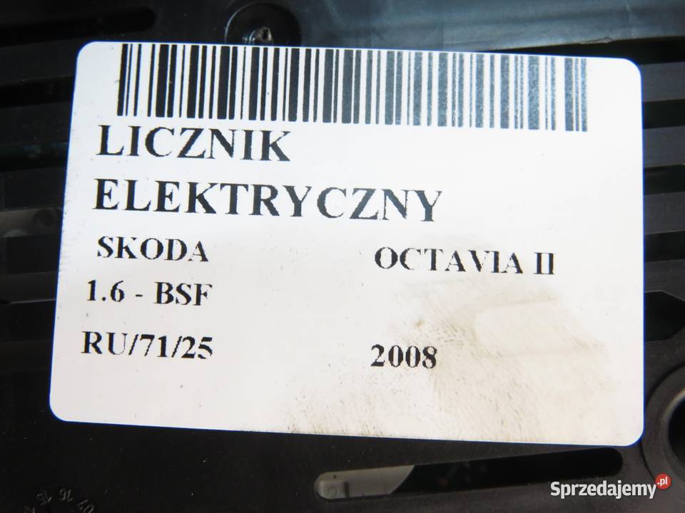LICZNIK SKODA OCTAVIA II 16 BSF 1Z0920803K