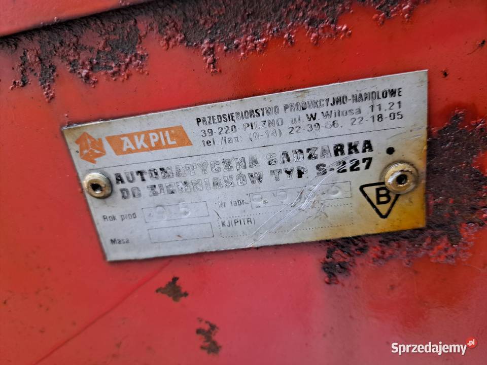 Sadzarka do ziemniaków kubełkowa Akpil