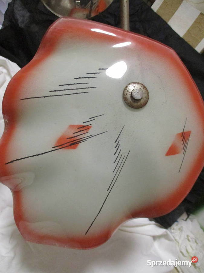 Żyrandol Chrom Szklane Klosze Liście lata 60 PRL Nieporęt sprzedam