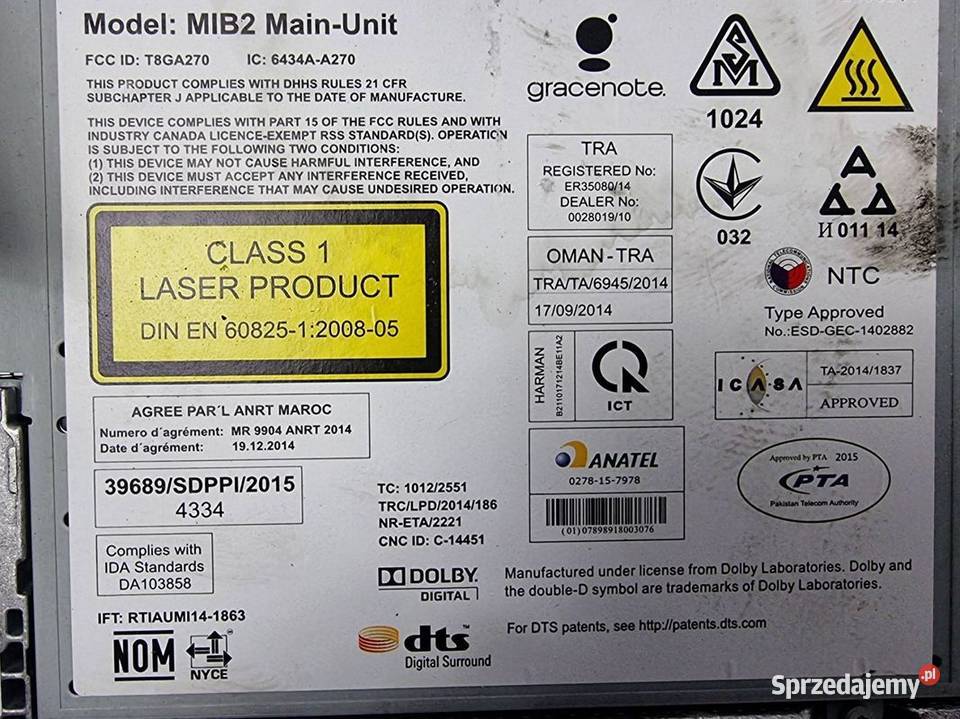 ZMIENIARKA CD AUDI A4 B9 8W5035035C Motoryzacja Lipno