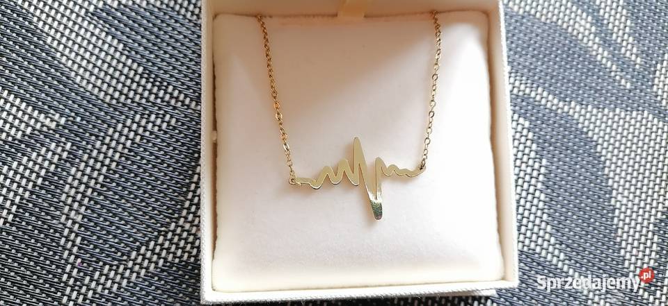 nowy pozłacany naszyjnik celebrytka puls życia