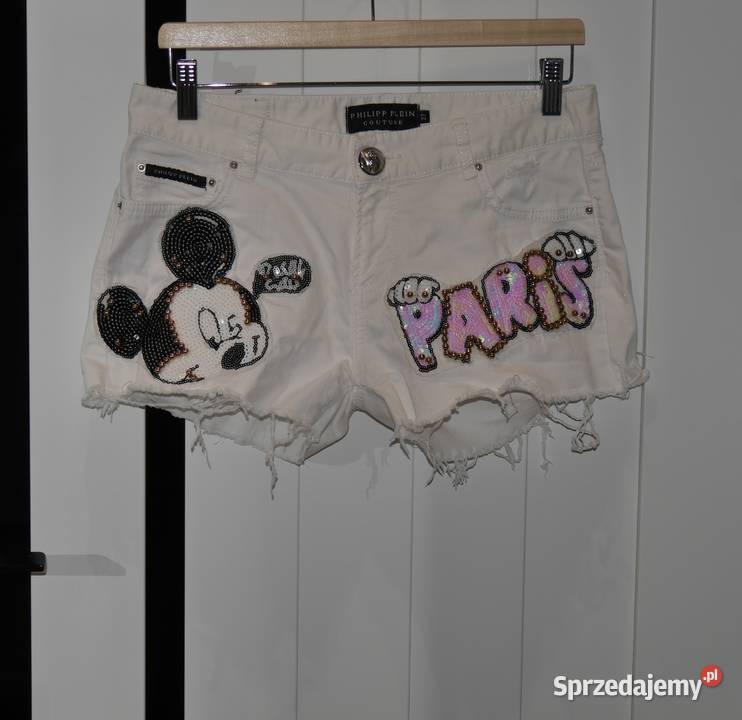 Philipp Plein świetne spodenki perełki cekiny 36 Inny wzór