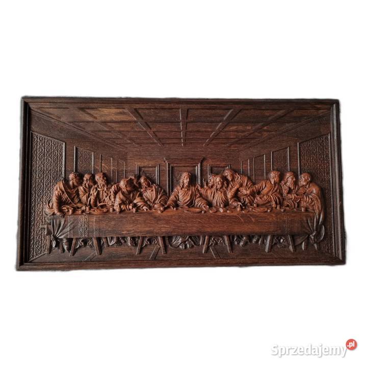 Drewniana płaskorzeźba Ostatnia Wieczerza zachodniopomorskie Malechowo sprzedam