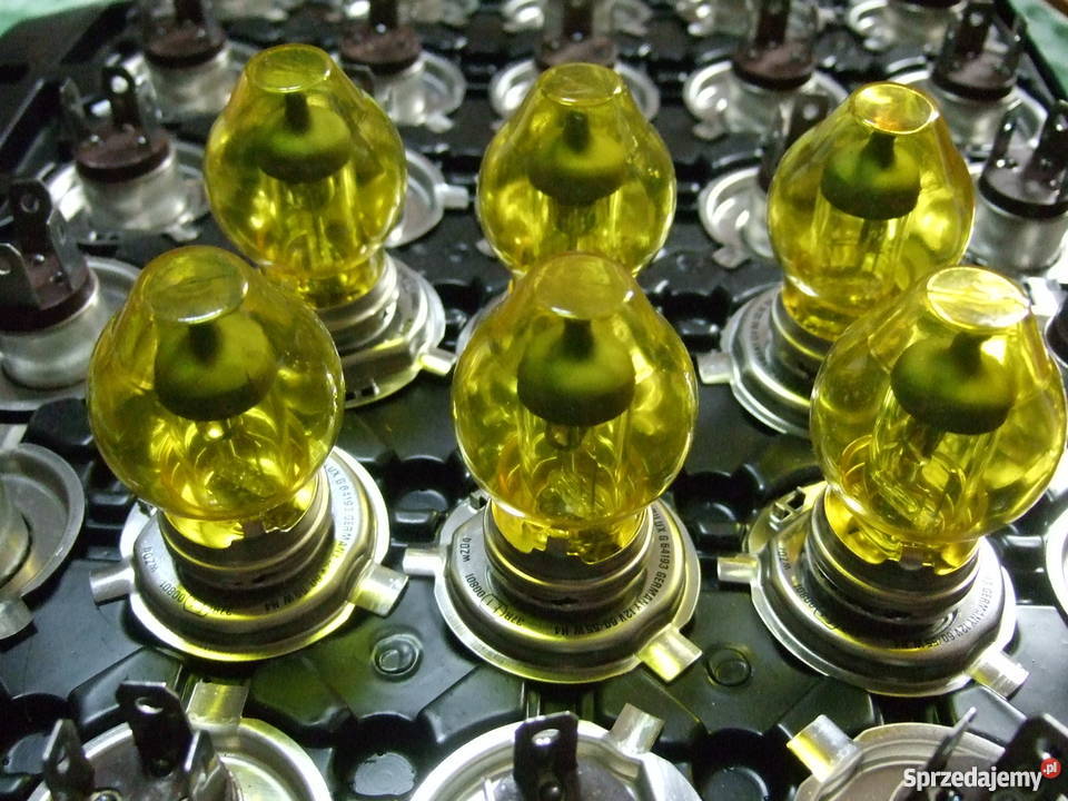 Komplet żółtych selektywnych baniek z żarówkami Pozostałe Motoryzacja Miłków