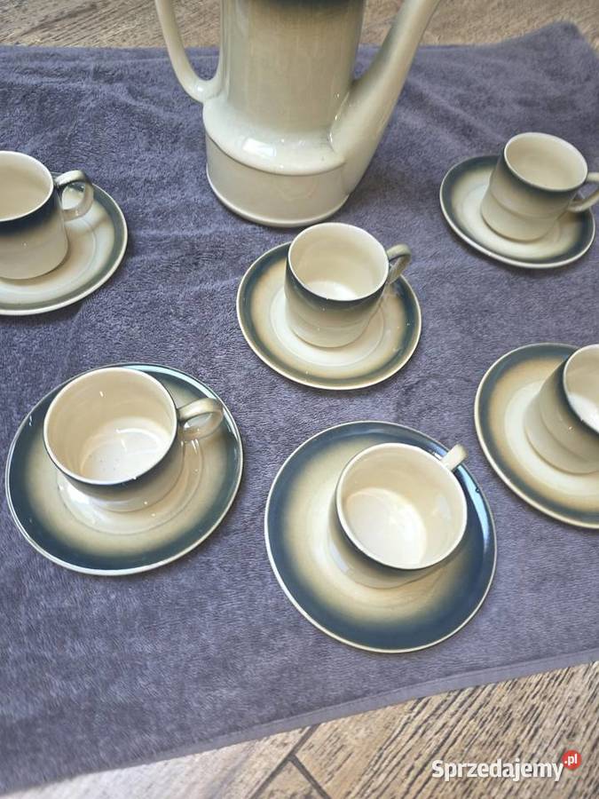 Vintage serwis kawowy porcelit Tułowice PRL 6 opolskie Prudnik