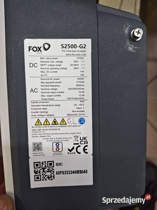 Foxess Falownik 25kW OnGrid 1F 1 MPPT Golub-Dobrzyń sprzedam
