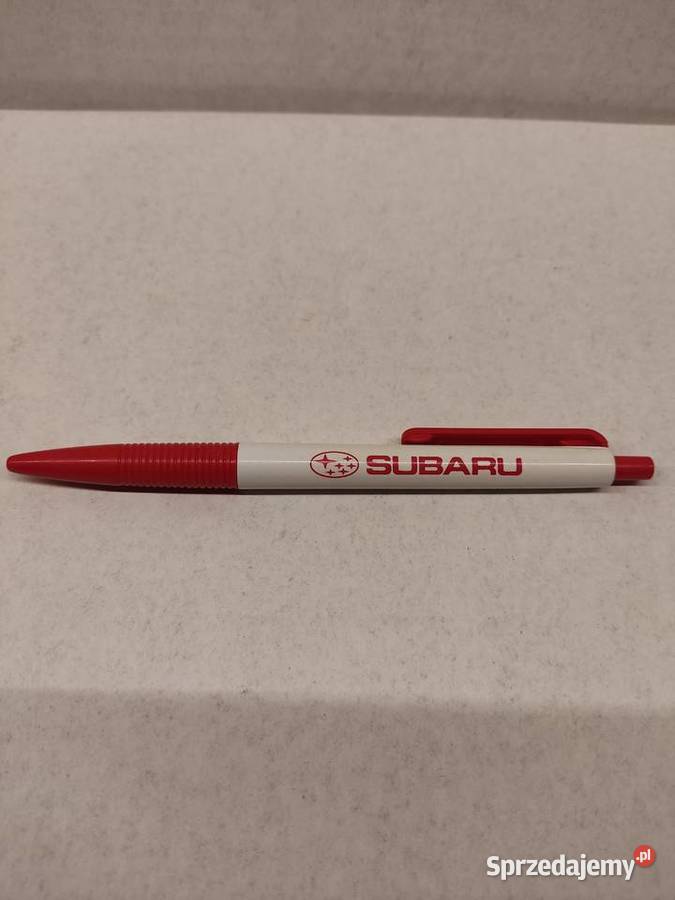 Długopis kolekcjonerski czerwono biały Subaru Głuchołazy