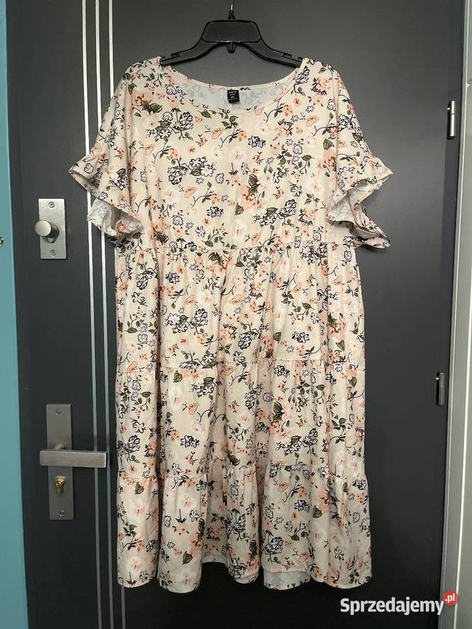 Shein Curve sukienka modny wzór kwiaty floral Choszczno