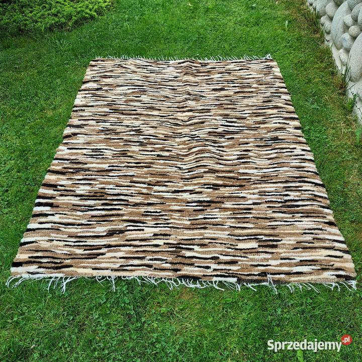 Dywan Ręcznie Tkany Handmade Naturalna Skóra Szaflary