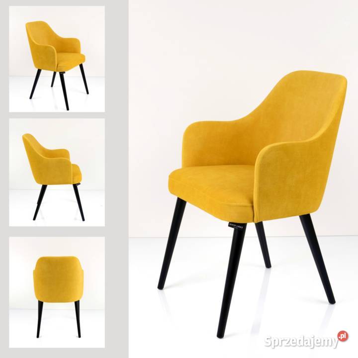 Krzesło DELUXE prosto od producenta EMRA WOOD RK-9 żółty