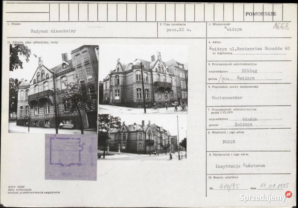 Kamienica Kwidzyn 7456m 745.6m2
