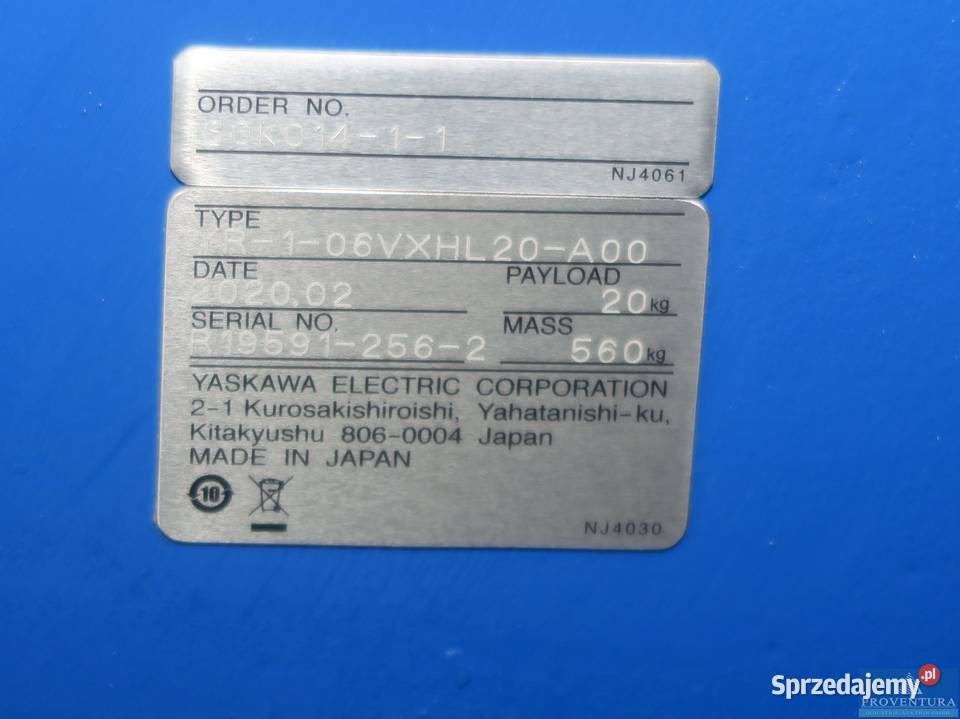 Robot przemysłowy Yaskawa MOTOMAN GP20HL Sucha Beskidzka