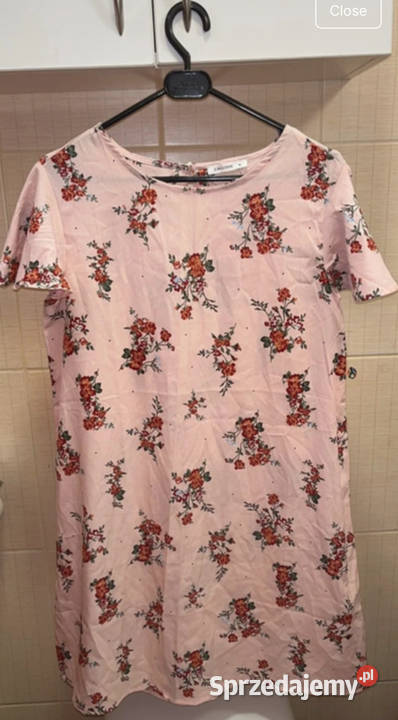 Różowa kwiatowa letnia sukienka mini Spódnice i sukienki łódzkie Łódź sprzedam