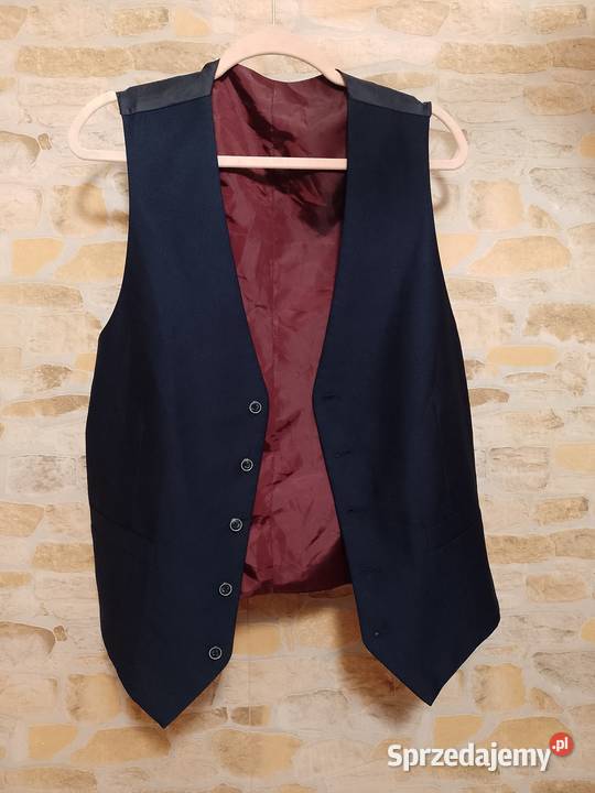 L EUR 52 Granatowa kamizelka garniturowa z małopolskie Kraków