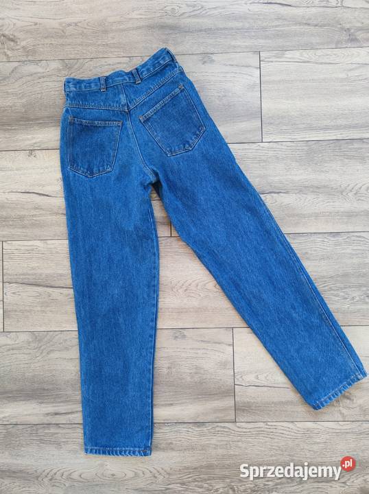 Jeansowe spodnie Vintage Wysoki stan 158 30 80 Jasło