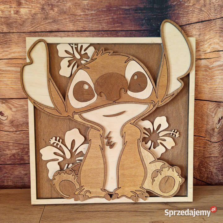 Stitch 3D z drewna 24 Warstwowy obraz handmade łódzkie Bełchatów