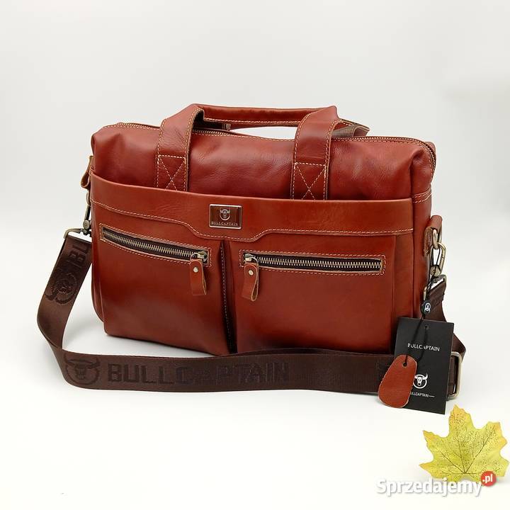 Torba teczka skórzana na ramie Bullcaptain 28cm Zawiercie sprzedam