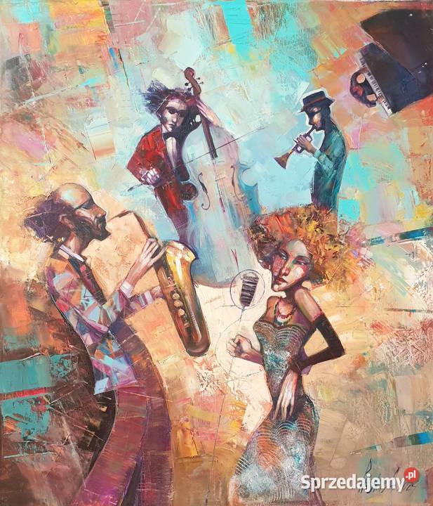 Obraz Olejny Jazzowa Noc Gienadij Pitsko Łódź
