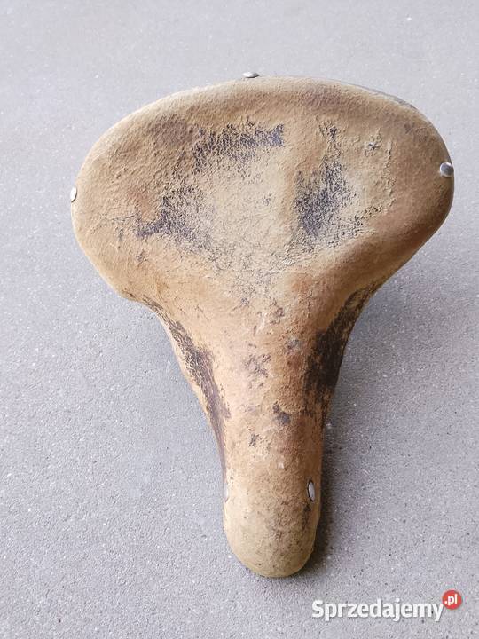 Stare siedzisko siedzenie skórzane do roweru PRL świętokrzyskie Mirzec