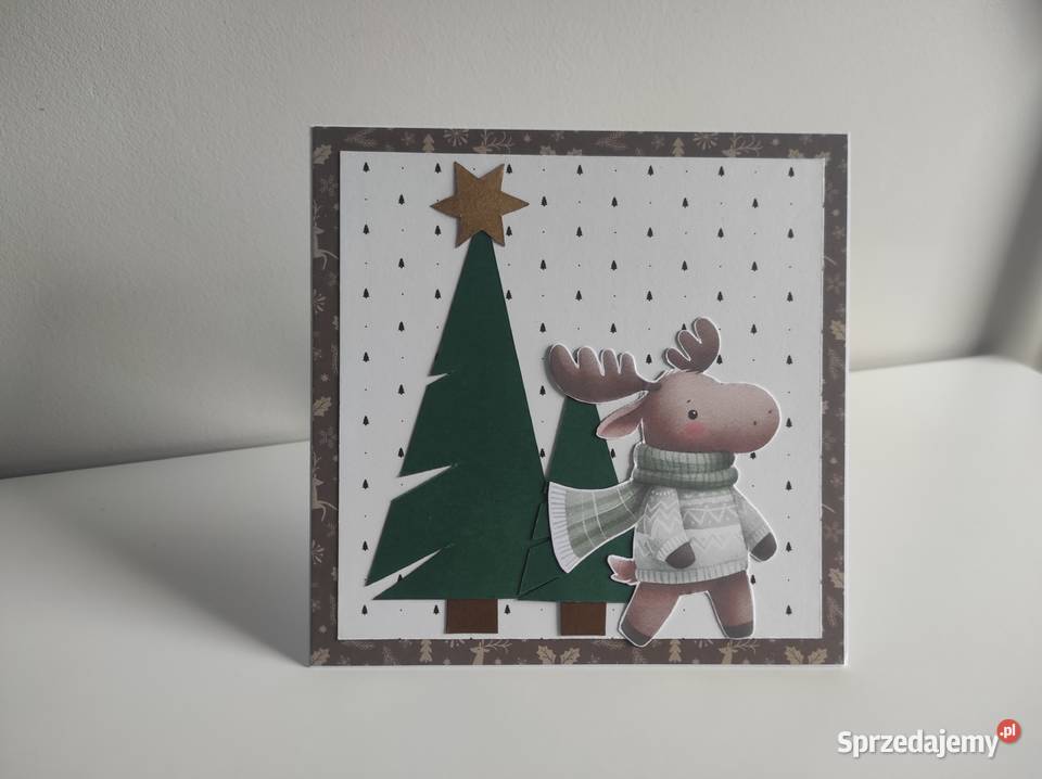 Zestaw 3 kartkek bożonarodzeniowych recznie Łódź
