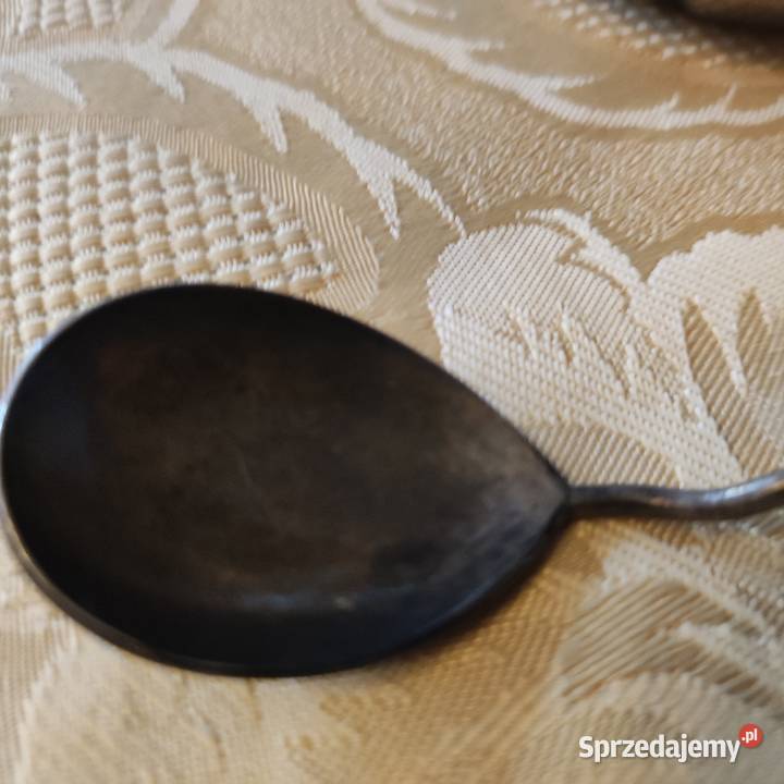 Stara łyżeczka metalowa ręcznie wykonana antyk Wrocław sprzedam