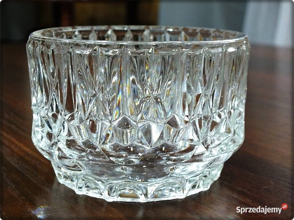 Miska kryształowa z PRL Vintage Stan Idealny Porcelana i szkło Żary