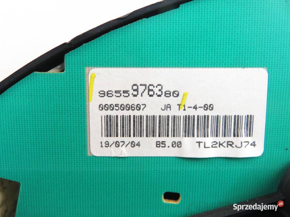 LICZNIK PEUGEOT 206 14 16V KFU 9655976380