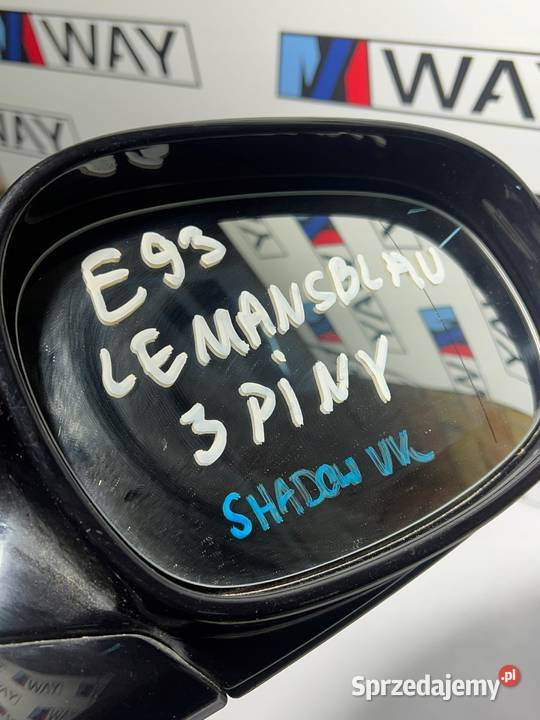 BMW E92 E93 LUSTERKO PRAWE 3PIN MPAKIET 381 LE