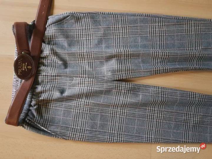 spodnie w kratkę ciepłe eleganckie kobiece z Kielce