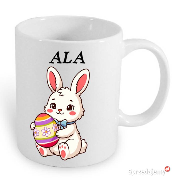Personalizowany Kubek Wielkanocny 330ml Zajączek Zastawa stołowa Kraków