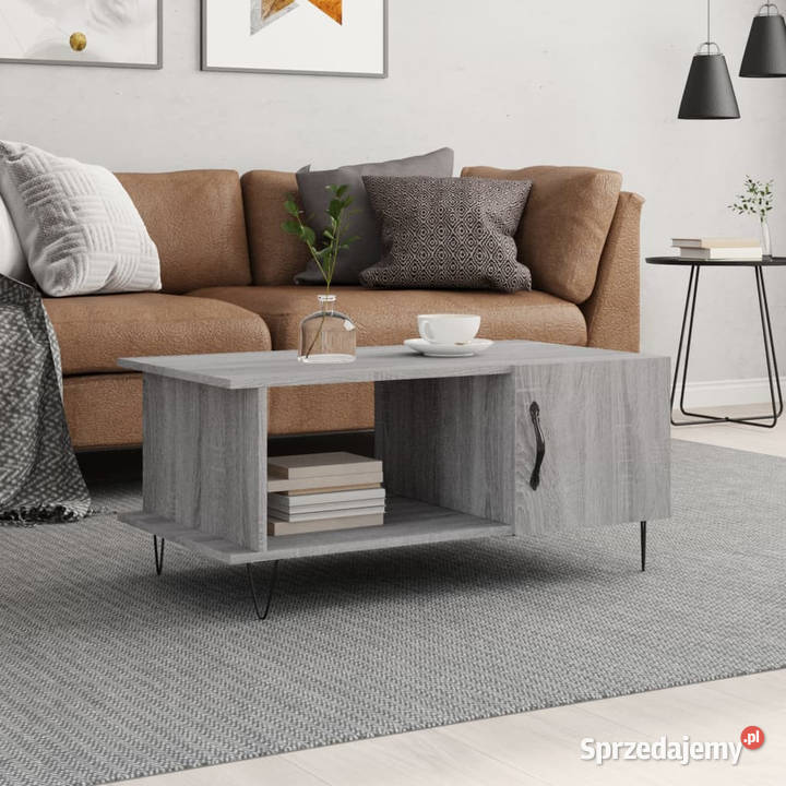 Stolik kawowy szary dąb sonoma 90x50x40 WM829490