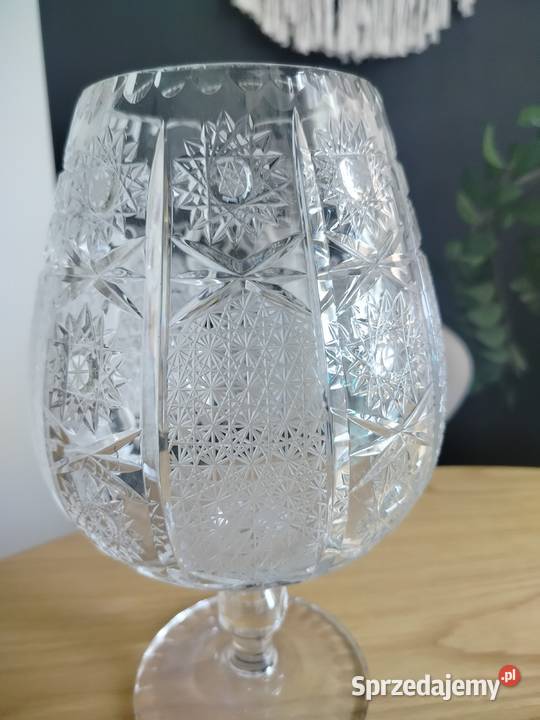 Duży kryształowy kielich Porcelana i szkło