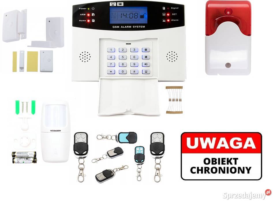 Bezprzewodowy alarm WIFI GSM LCD APP syreny Alarmy śląskie Sosnowiec sprzedam