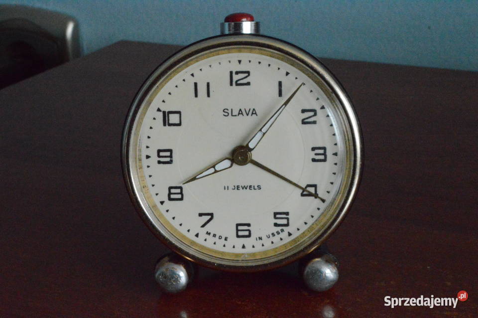 KOLEKCJONERSKI CZARNY BUDZIK SLAVA 11 JEWELS śląskie Zawiercie