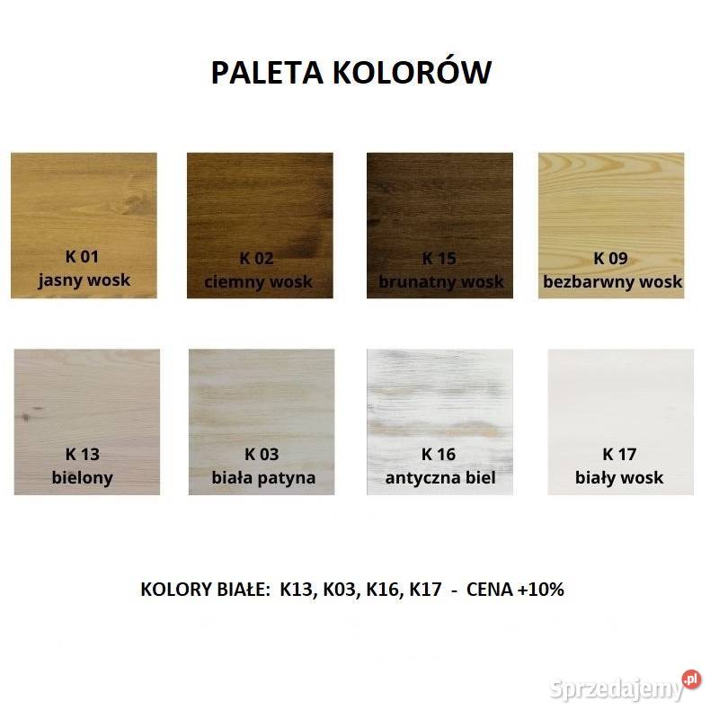 Białe łózko drewniane w stylu wiejskim ACC 04 Maków Podhalański