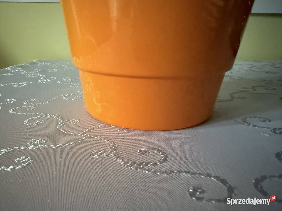 Donica Pomarańczowa Ceramiczna Dekoracyjna i sprzedam