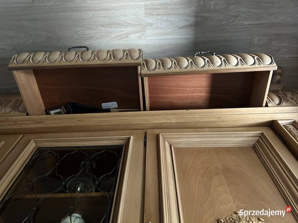 Biblioteka gabinetowa kredens witryna orzechowa Sypniewo
