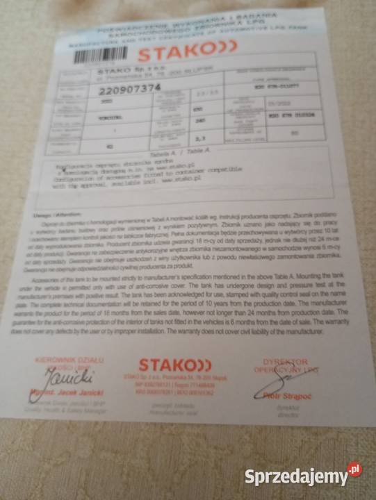 Butla gazowa w koło łódzkie Łowicz