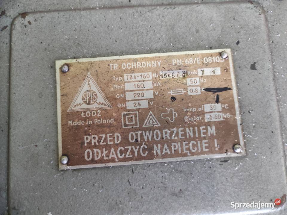 Transformator OCHRONNY PN68E08105 Ostrowiec Świętokrzyski