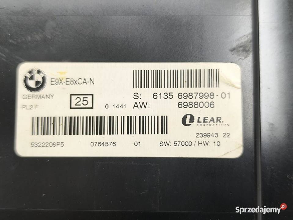 MODUŁ STEROWNIK SWIATEŁ BMW E90 E91 6987998 Motoryzacja