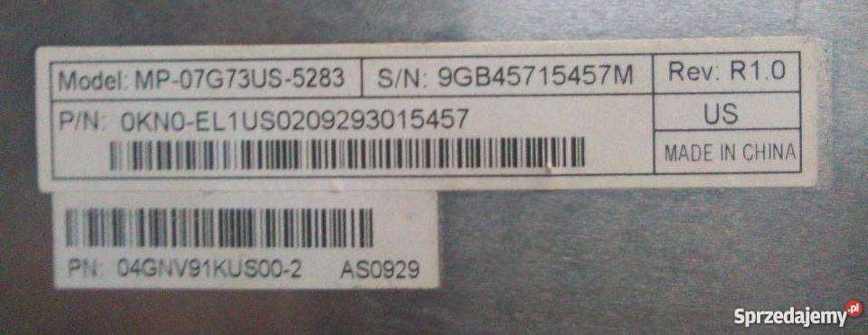 Klawiatura Asus K50 K51 F50 K60 K61 K70 klawisz śląskie Rydułtowy