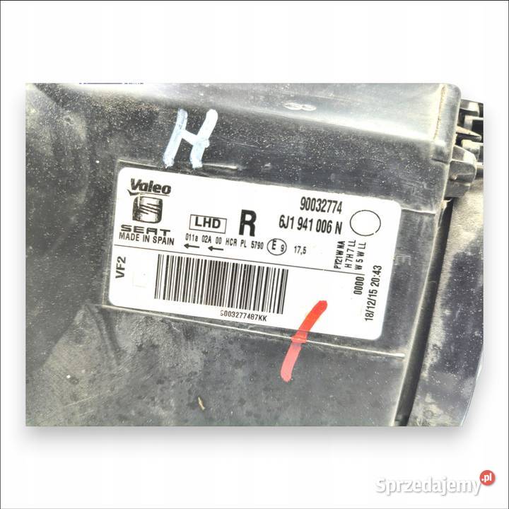 LAMPA PRAWA Seat Ibiza IV LIFT 1217 PRZÓD prawa Chełm