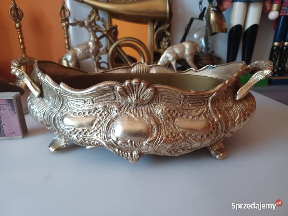 Piękna żardiniera mosiężna Poznań