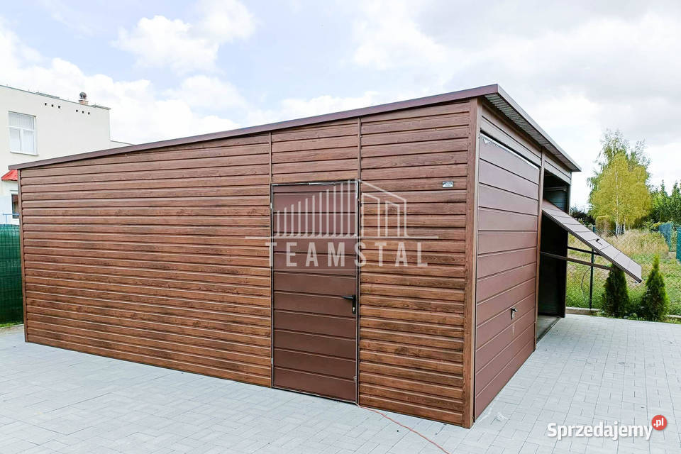 GARAŻ BLASZANY 6m x 58m spad tył 2x Brama drzwi 301zł/m2 Turek sprzedam