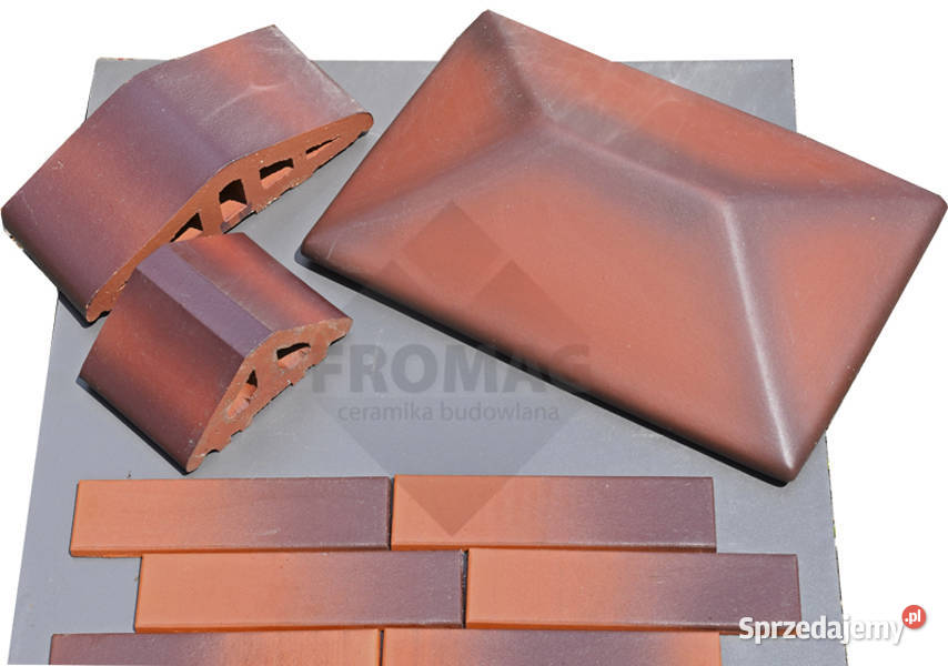 Daszki klinkierowe na słupek 38x38 KLINKIER luna Gdańsk sprzedam