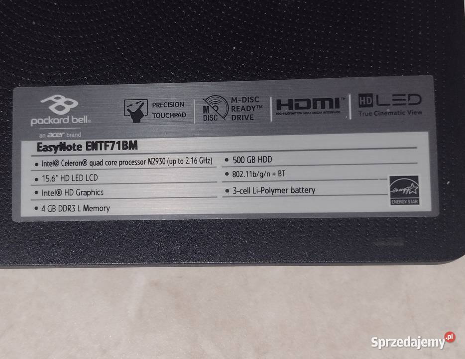 laptop Pacard Bell easy note 156 Libiąż