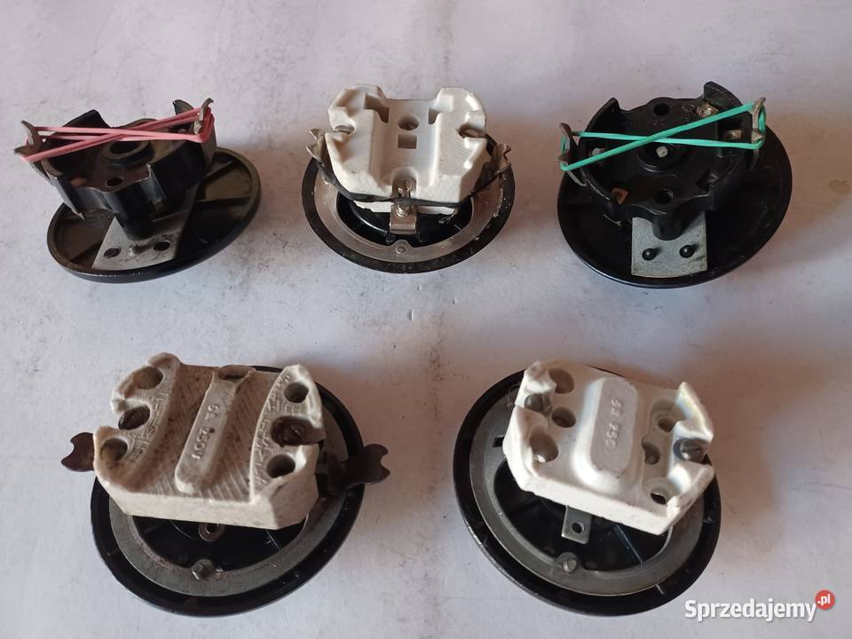 Wyłącznik gniazdo dzwonek z czarnego bakelitu