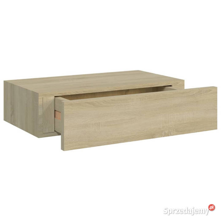 Półki ścienne z szufladą 2 dąb 40x235x10 MDF Warszawa