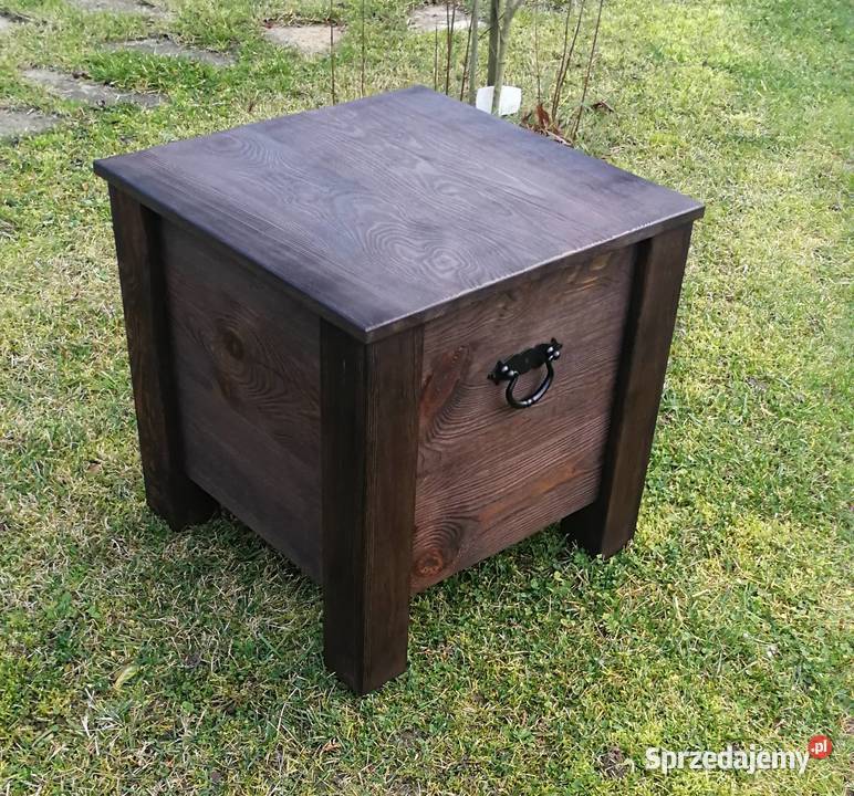 Skrzynia rustykalna skrzynia postarzana stolik 50cm Radków