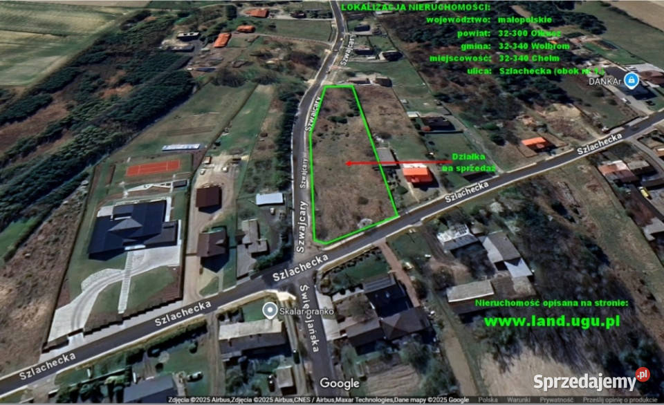 Sprzedam działkę budowlano usługową Wolbrom asfalt